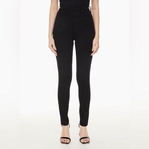 Aritzia Denim Forum The Lola Super High Rise Skinny Black Jeans, NEW, size 23